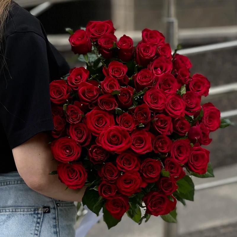 Червона троянда Престиж Преміум 51 шт 60 см