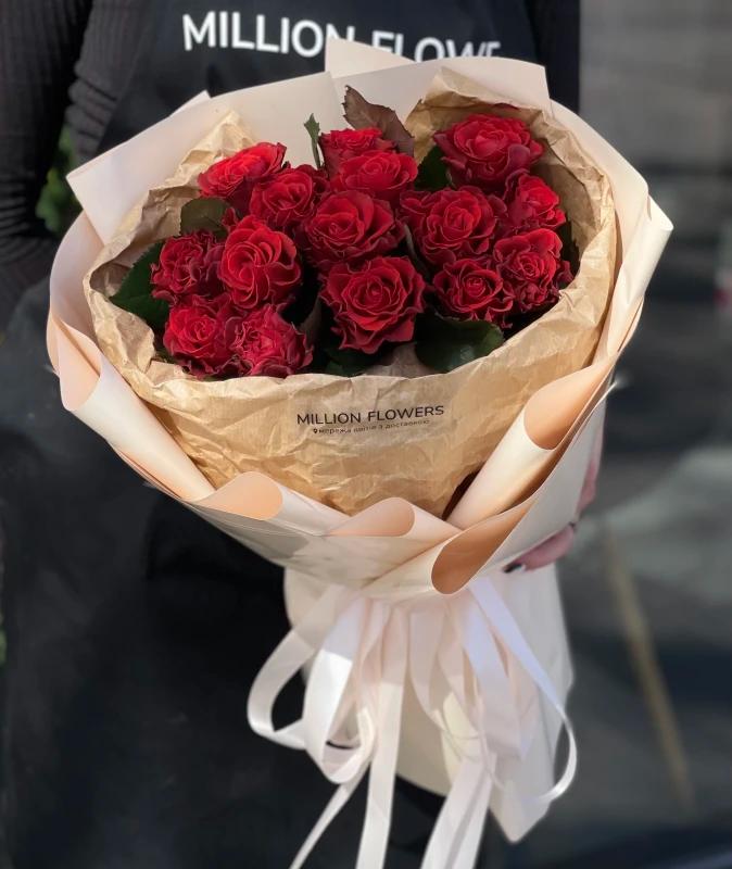 Червона троянда Ель Торро Преміум 15 шт 50 см